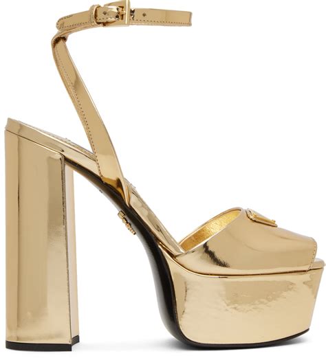 prada chuncky heel black and green with gold chain|prada heels women.